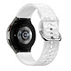 Avizar Bracelet pour Galaxy Watch 5 / 5 Pro / 4 Silicone Texturé Losange  Blanc - Bracelet ajustable pour montre connecté, pensé et conçu pour Samsung Galaxy Watch 5 / 5 Pro / 4
