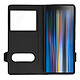 Avizar Etui Sony Xperia 10 Housse Folio Double Fenêtre Fonction Support noir pas cher