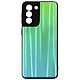 Avizar Coque Samsung Galaxy S21 Bi-matière Holographique Brillant Fine Légère Vert - Coque concue sur mesure pour le Samsung Galaxy S21
