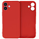 Avizar Coque pour iPhone 16 Plus Soft Touch Mat Silicone Flexible Rouge Conception ergonomique agréable au toucher pour une prise en main confortable