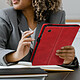 Acheter Avizar Étui Samsung Tab A8 10.5 2021 Clapet Porte-cartes Fonction Support Vidéo rouge