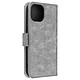 Avizar Étui pour iPhone 15 Clapet Portefeuille Support Vidéo  Gris - Étui gris de la série Chesterfield spécialement conçu pour iPhone 15
