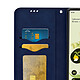 Avizar Étui Portefeuille pour Google Pixel 6a Porte-cartes Soft-touch Clapet aimanté  bleu pas cher
