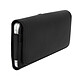 Avizar Housse ceinture avec interieur porte-cartes smartphone jusqu'à 5.5 pouces - Noir Revêtement effet grainé avec surpiqûres.