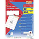 DECADRY Pochette 480 étiquettes blanches multi-usage 105 x 37,1 mm Etiquette multi-usages