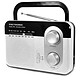 Metronic 477220 - Radio portable AM/FM grandes ondes - noir et blanc · Reconditionné Radio portable AM/FM grandes ondes - noir et blanc