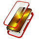 Avizar Coque iPhone 13 Pro Dos Plexiglas Avant Polymère Coins Renforcés Contour Rouge Une Coque intégrale pour Apple iPhone 13 Pro Antichoc avec un dos rigide transparent et contour Silicone rouge