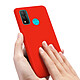 Avizar Coque Huawei P smart 2020 Silicone Semi-rigide Finition Soft Touch Rouge pas cher
