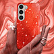 Avizar Coque Paillette pour Samsung Galaxy S23 Plus Hybride Semi-rigide  rouge pas cher