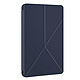 Avizar Étui pour Samsung Galaxy Tab S9 Clapet Origami Support Différents Angles  Bleu Nuit - Une housse en éco-cuir bleu nuit pour protéger intégralement votre Samsung Tab S9