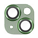 Enkay Verre Trempé Caméra pour iPhone 15 et 15 Plus Cadre Alliage Aluminium  Vert