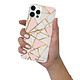 LaCoqueFrançaise Coque iPhone 12/12 Pro 360 intégrale transparente Motif Marbre Rose Tendance pas cher