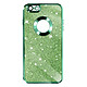 Avizar Coque pour iPhone 6 Plus et 6s Plus Paillette Amovible Silicone Gel  Vert Présente un design pailleté avec contour chromé qui ajoute une touche de brillance