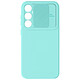 Avizar Coque pour Samsung Galaxy S23 FE Silicone Cache Caméra Coulissant Turquoise Cache caméra coulissant protégeant le bloc caméra des éraflures tout en l'ayant accessible à tout moment