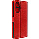 Avizar Étui pour Realme C55 porte-carte Support languette magnétique  rouge Étui de protection spécialement conçu pour votre Realme C55