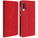 Avizar Etui folio Rouge Vieilli pour Samsung Galaxy A50 - Etui folio Rouge aspect vieilli Samsung Galaxy A50