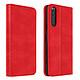 Avizar Housse Sony Xperia 5 2 Folio Vintage Porte-carte Fonction Support rouge - Housse de protection spécialement conçue pour Sony Xperia 5 2
