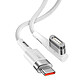 Baseus Câble USB-C vers MagSafe 1 Macbook coudé Puissance 60W 2m Blanc Câble USB-C vers MagSafe Nylon Tressé