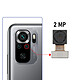 Avis Clappio Caméra Arrière pour Xiaomi Redmi Note 10 et 10s Capteur profondeur 2MP Noir