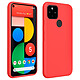 Avizar Coque Google Pixel 5 Silicone Semi-rigide Finition Soft Touch Rouge - Coque de protection spécialement conçue pour Google Pixel 5.