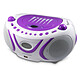 Metronic 477112 - Lecteur CD Pop Purple MP3 avec port USB, FM - blanc et violet Lecteur CD Pop Purple MP3 avec port USB, FM - blanc et violet