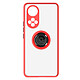 Avizar Coque Honor 50 et Huawei Nova 9 Bi-matière Bague Métallique Support Vidéo rouge Bague de maintien à l'arrière pour une utilisation sécurisée en toute circonstance