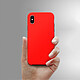 Acheter Avizar Coque iPhone X / XS Protection Silicone + Arrière Polycarbonate - Rouge