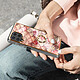 Avizar Coque Samsung Galaxy A22 et M32 Hybride Bague de Maintien Motif Écaille Rose pas cher