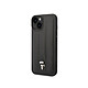 Karl Lagerfeld Coque pour Apple iPhone 14 PU Puffy Ikonik Pins Noir Coque conçue sur mesure pour Apple iPhone 14