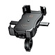 Avizar Support Moto avec Chargeur Sans Fil QI 15W + USB 3.0 Rétroviseur Guidon Noir Support smartphone 2 en 1 avec chargeur sans-fil qui se fixe sur le rétroviseur ou le guidon de votre moto, VTT, kwad, etc.