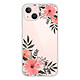 Evetane Coque iPhone 13 360 intégrale transparente Motif Fleurs roses Tendance Coque iPhone 13 360 intégrale transparente Fleurs roses Tendance