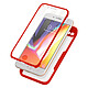 Avizar Coque iPhone 7 Plus et 8 Plus Dos Plexiglas Avant Polymère Contour Rouge - Arrière rigide en Plexiglas robuste, mettant le dos de votre mobile à l'abri en toute transparence