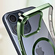 Acheter Avizar Coque MagSafe pour iPhone 15 Pro Max Silicone Protection Caméra  Contour Chromé Vert