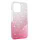 Avizar Coque pour Xiaomi Redmi 12 Paillette Silicone Semi rigide Fine Blanc / Rose Coque à paillette Argent et Rose de la collection Glitter Case, conçue pour habiller votre Xiaomi Redmi 12 de manière glamour