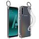 Avizar Coque Samsung Galaxy A50 / A30s Antichoc avec Poignée et Mousqueton Transparent Matière en silicone gel avec les angles renforcés pour une meilleure absorption des à-coups