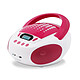 Avis Metronic 477400 - Lecteur CD MP3 Pop Pink avec port USB - Blanc et rose