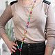 Acheter Avizar Bijou de Téléphone Bracelet Perles et Lettre 110cm Collection Perla Multicolore
