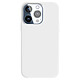 Moxie Coque pour iPhone 15 Pro Semi-rigide Intérieur Microfibre Blanc