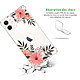 Avis Evetane Coque iPhone 12 mini anti-choc souple angles renforcés transparente Motif Fleurs roses