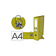LIDERPAPEL Classeur levier a4 documenta carton rembordé 1,9mm dos 75mm rado métallique coloris jaune x 20 Classeur à levier