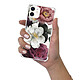 LaCoqueFrançaise Coque iPhone 12 mini anti-choc souple angles renforcés transparente Motif Fleurs roses pas cher