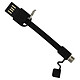 Moxie Mini-câble USB Reversible 10cm Tablette/Smartphone  Charge + Synchro Noir Câble USB de rechargement et de synchronisation