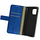 Avizar Housse Samsung Galaxy A22 5G Aspect Grainé Clapet Portefeuille Stand Vidéo bleu Étui conçu sur-mesure pour le Samsung Galaxy A22 5G