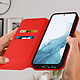 Avis Avizar Housse pour Samsung Galaxy S23 Plus Clapet Portefeuille Fonction Support Vidéo  rouge