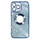 Avizar Coque pour iPhone 14 Pro Paillette Amovible Silicone Gel  Bleu - Une coque design de la série Protecam Spark, pour iPhone 14 Pro