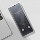 Avizar Coque pour Samsung Z Fold 3 Clapet Translucide Miroir Support Vidéo Argent pas cher