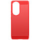 Avizar Coque pour Honor 90 Effet Carbone Silicone Flexible Antichoc  Rouge - Coque en silicone gel flexible rouge série Classic Carb, conçue pour votre Honor 90