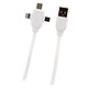 Avis Zenitech - Câble USB universel avec triple sortie USB-C, Micro USB et Lightning pour iPhone / iPad