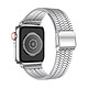 Avizar Bracelet pour Apple Watch 49mm 45mm 44mm 42mm Maillons Carré Acier Inoxydable Argent Bracelet de montre Argent