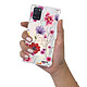 Evetane Coque Samsung Galaxy A21S anti-choc souple angles renforcés transparente Motif Fleurs Multicolores pas cher